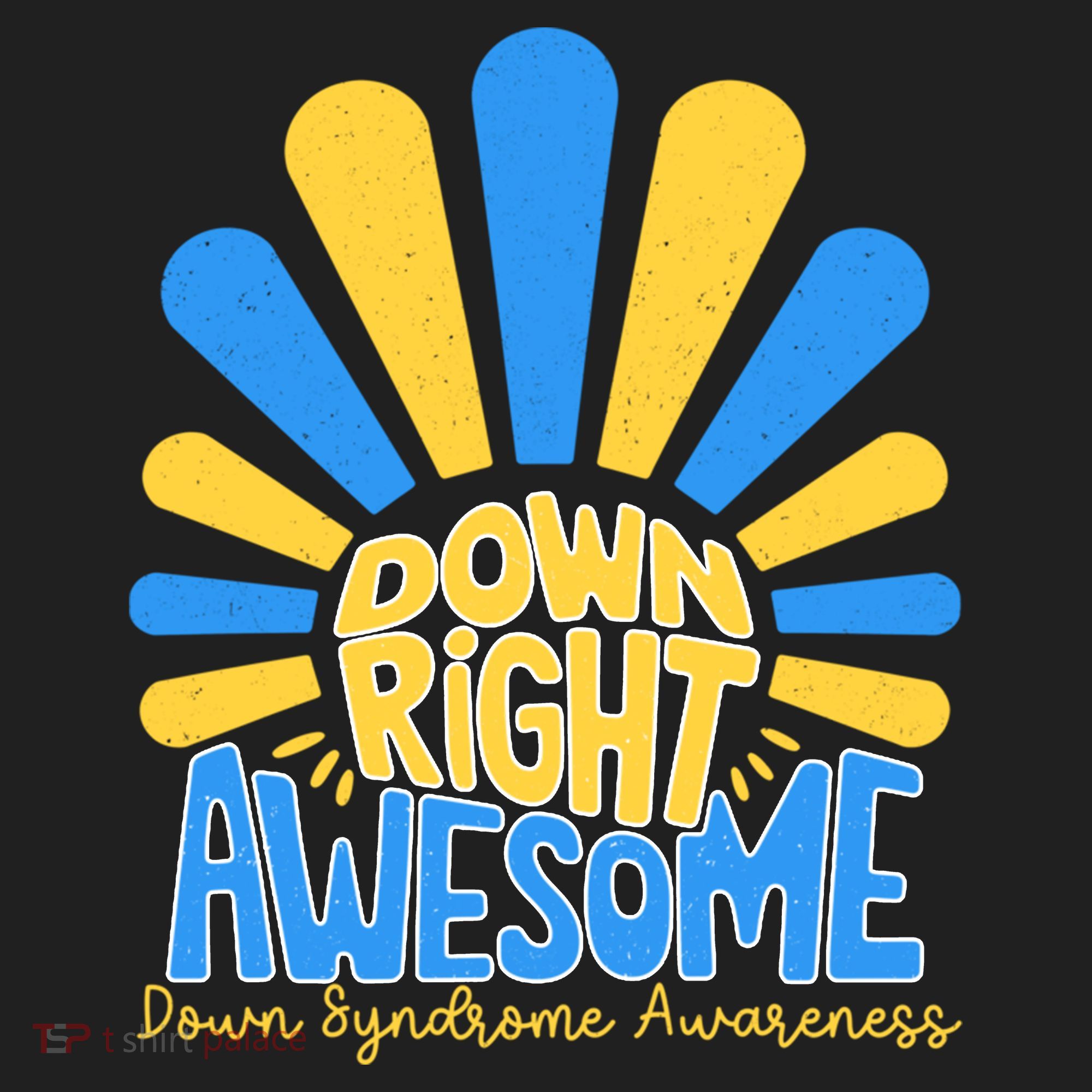 Down Right Awesome World Down Syndrome Awareness Golf Towel