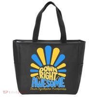 Down Right Awesome World Down Syndrome Awareness Tote Bag thumb 0