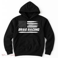 Drag Racing American Flag Drag Racer Race Hoodie thumb 0