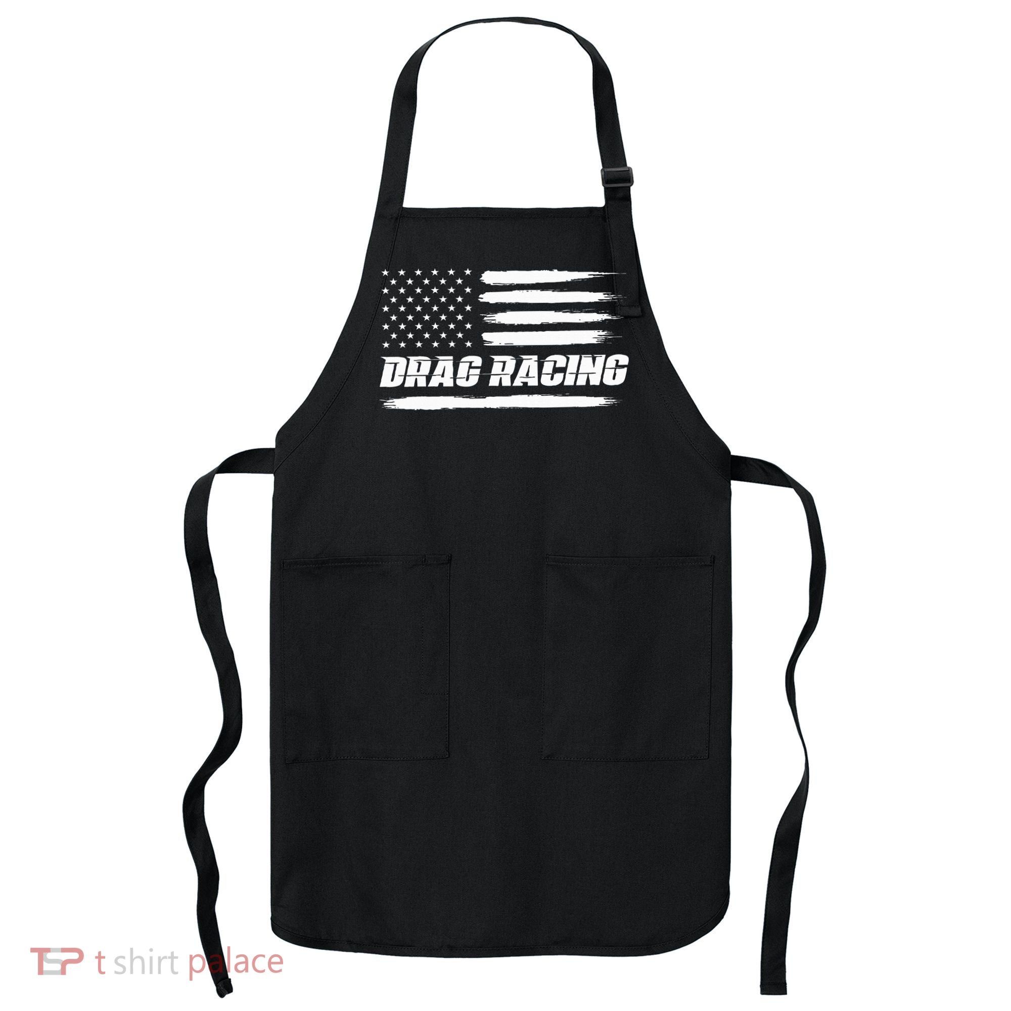 Drag Racing American Flag Drag Racer Race Apron