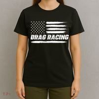 Drag Racing American Flag Drag Racer Race T-Shirt thumb 4