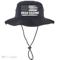 Drag Racing American Flag Drag Racer Race Bucket Hat thumb 0