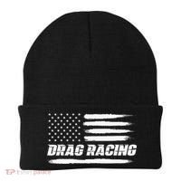 Drag Racing American Flag Drag Racer Race Beanie thumb 0