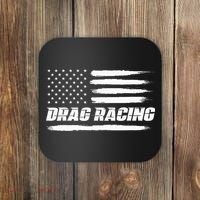 Drag Racing American Flag Drag Racer Race Coaster thumb 0