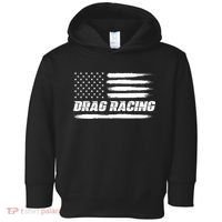 Drag Racing American Flag Drag Racer Race Toddler Hoodie thumb 0