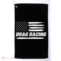 Drag Racing American Flag Drag Racer Race Golf Towel thumb 0