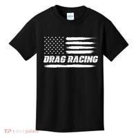 Drag Racing American Flag Drag Racer Race Kids T-Shirt thumb 0