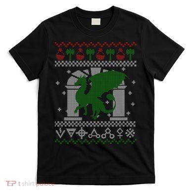 Dragon DnD Ugly Christmas Sweater T-Shirt