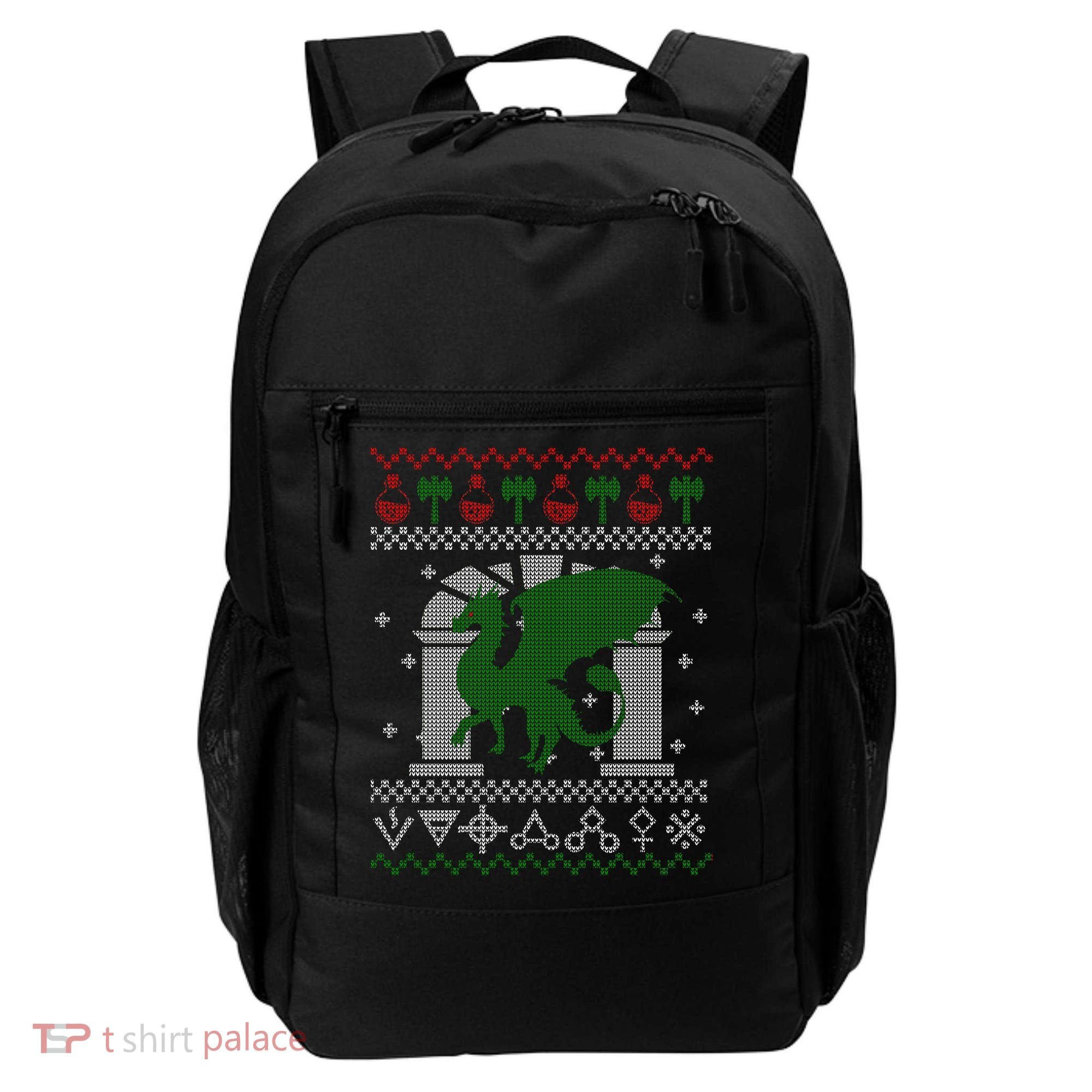 Dragon DnD Ugly Christmas Sweater Backpack