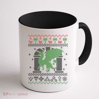 Dragon DnD Ugly Christmas Sweater Coffee Mug thumb 1