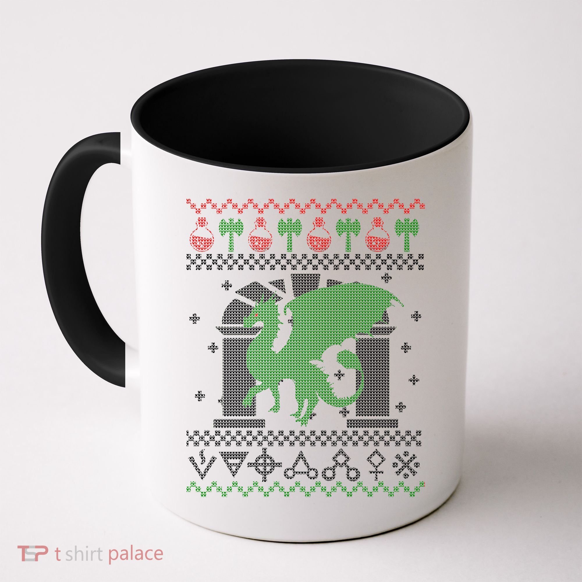 Dragon DnD Ugly Christmas Sweater Coffee Mug