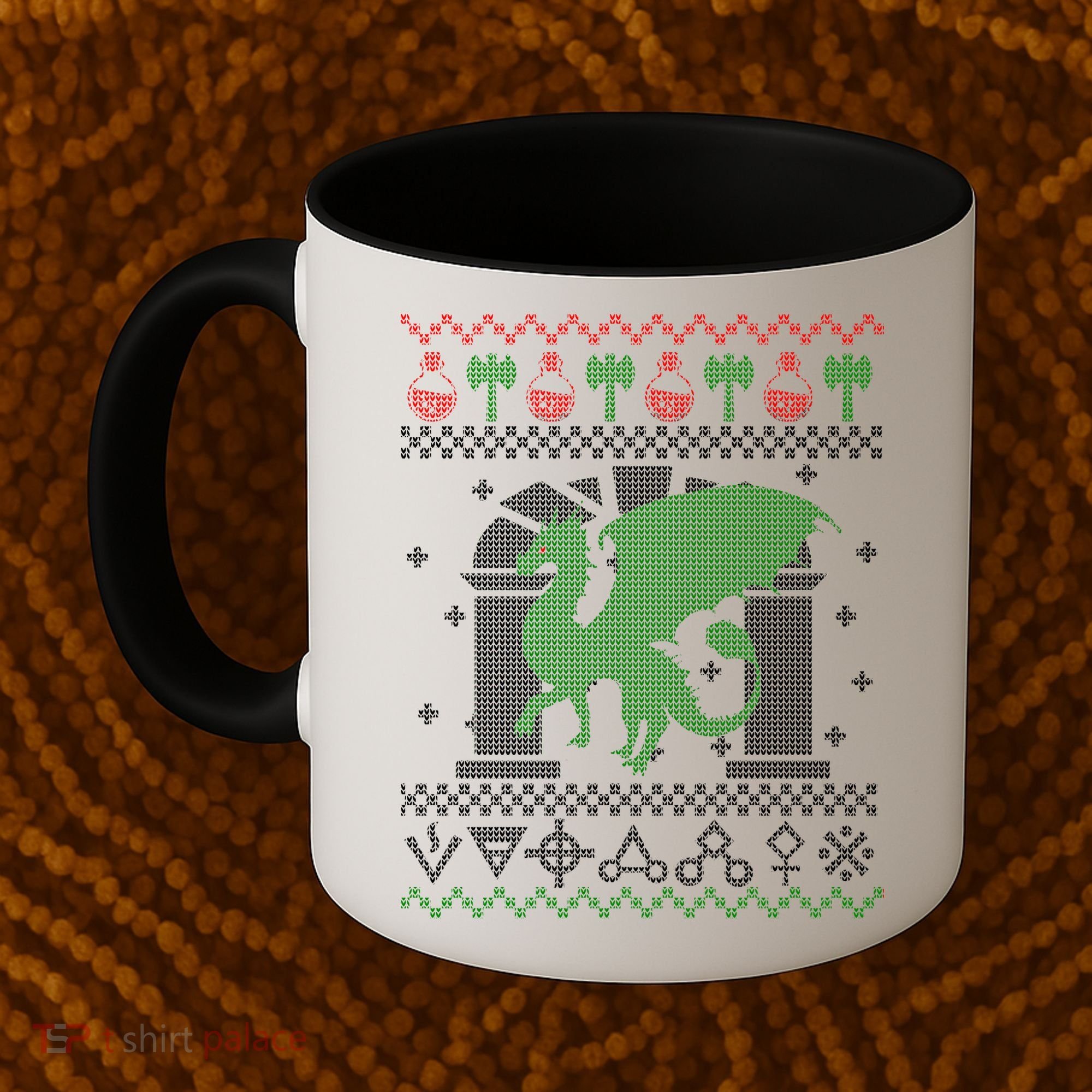 Dragon DnD Ugly Christmas Sweater Coffee Mug
