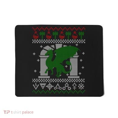 Dragon DnD Ugly Christmas Sweater Mousepad