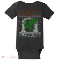 Dragon DnD Ugly Christmas Sweater Baby Bodysuit thumb 0