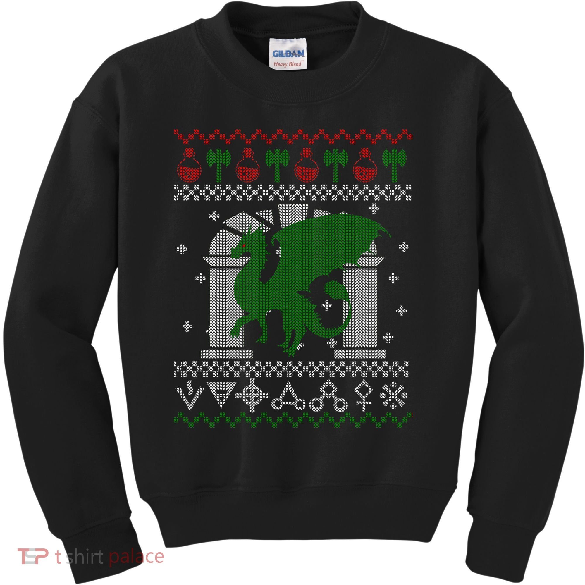 Dragon DnD Ugly Christmas Sweater Kids Sweatshirt