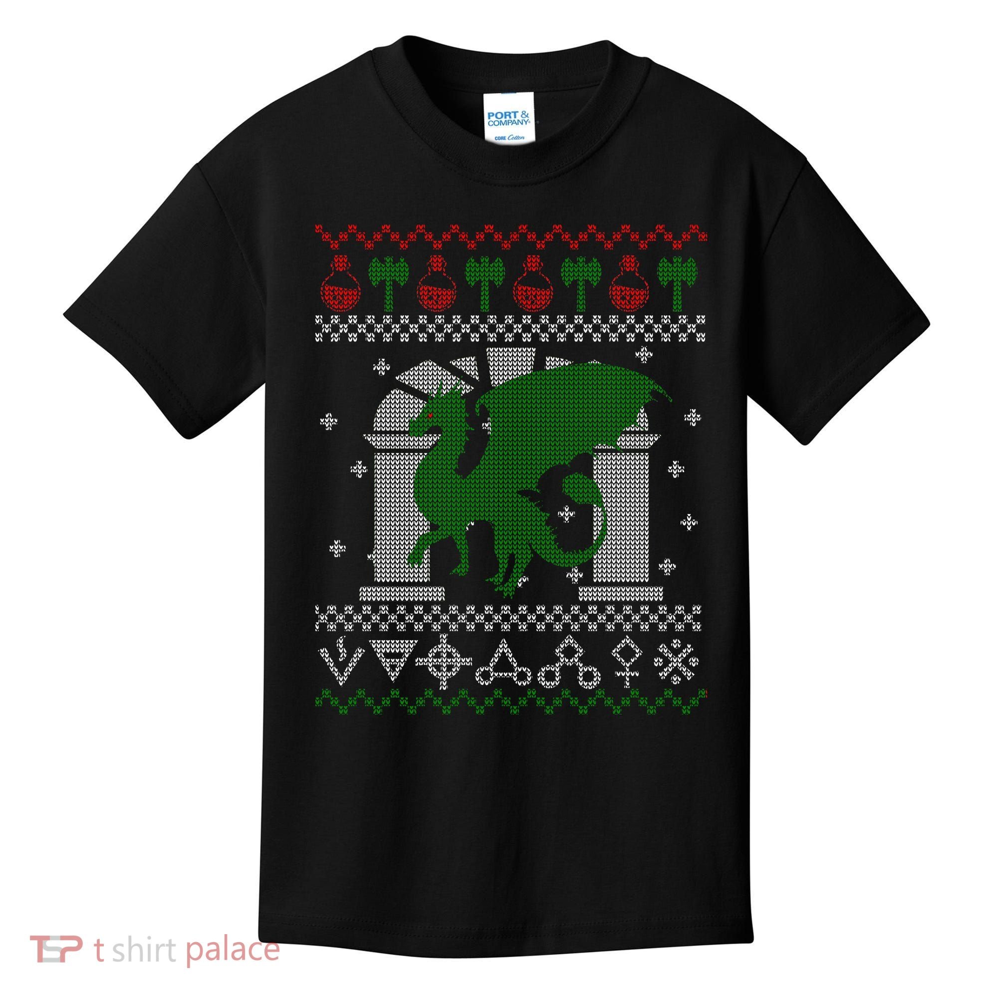 Dragon DnD Ugly Christmas Sweater Kids T-Shirt
