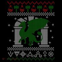 Dragon DnD Ugly Christmas Sweater Tote Bag thumb 4