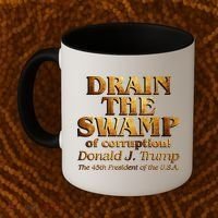 Drain The Swamp of Corruption! Donald Trump 45th President Coffee Mug thumb 2