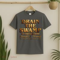 Drain The Swamp of Corruption! Donald Trump 45th President T-Shirt thumb 2
