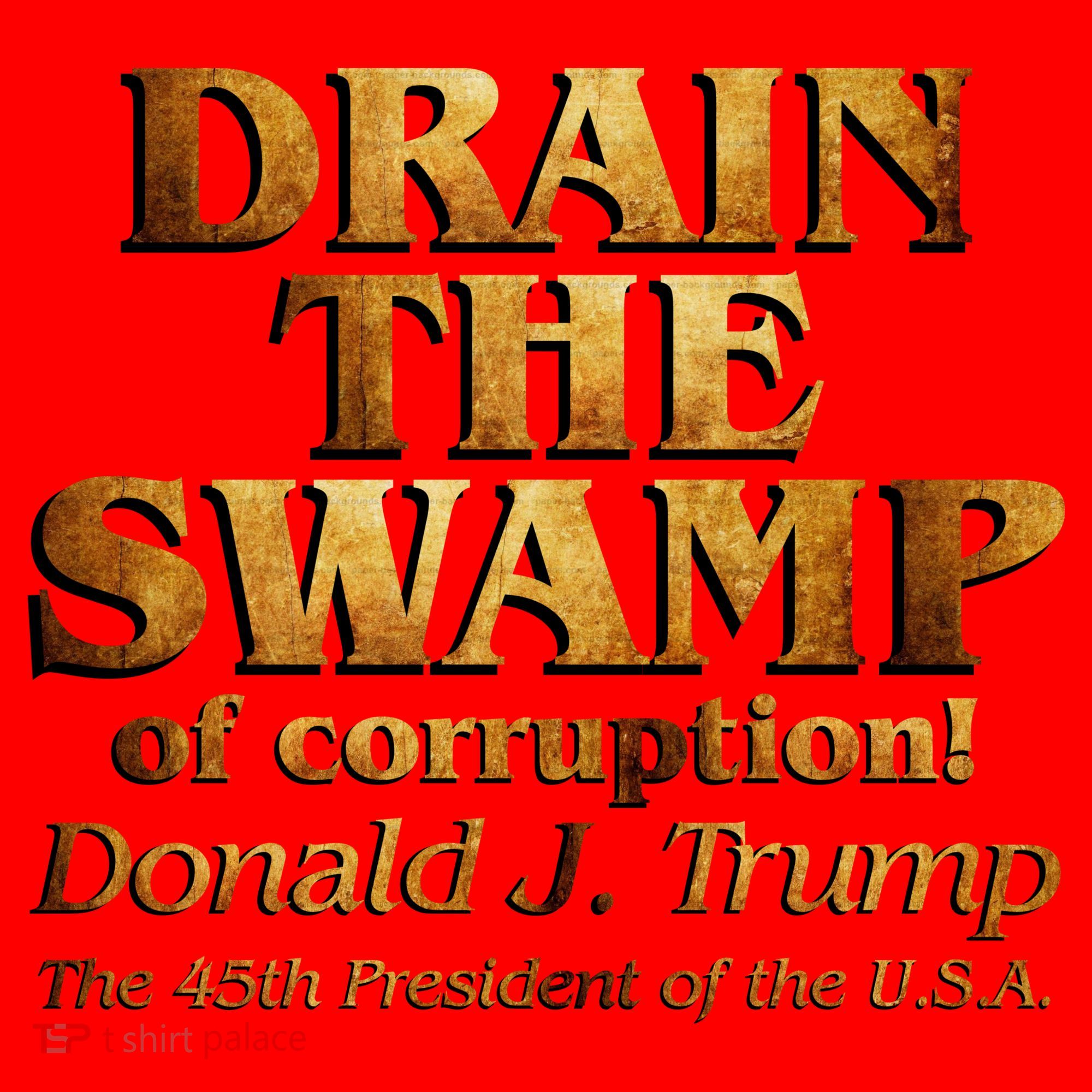 Drain The Swamp of Corruption! Donald Trump 45th President Santa Hat