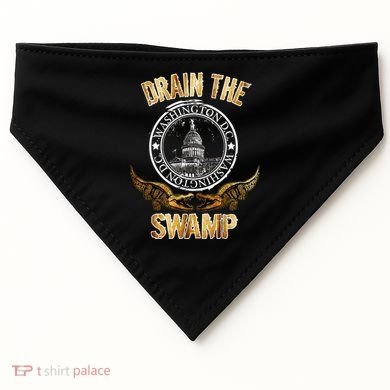 Drain The Swamp Washington DC Alligator Logo Trump USA-Made Doggie Bandana
