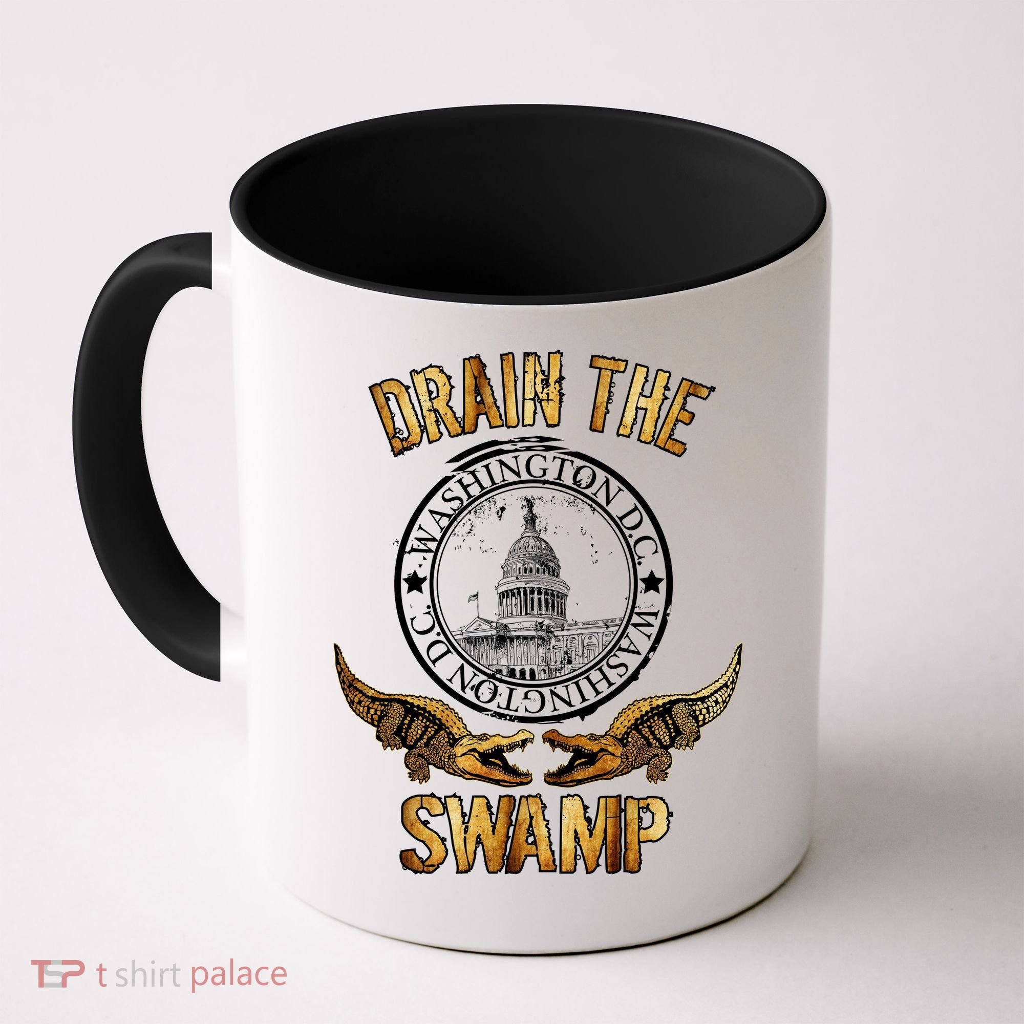 Drain The Swamp Washington DC Alligator Logo Trump Coffee Mug