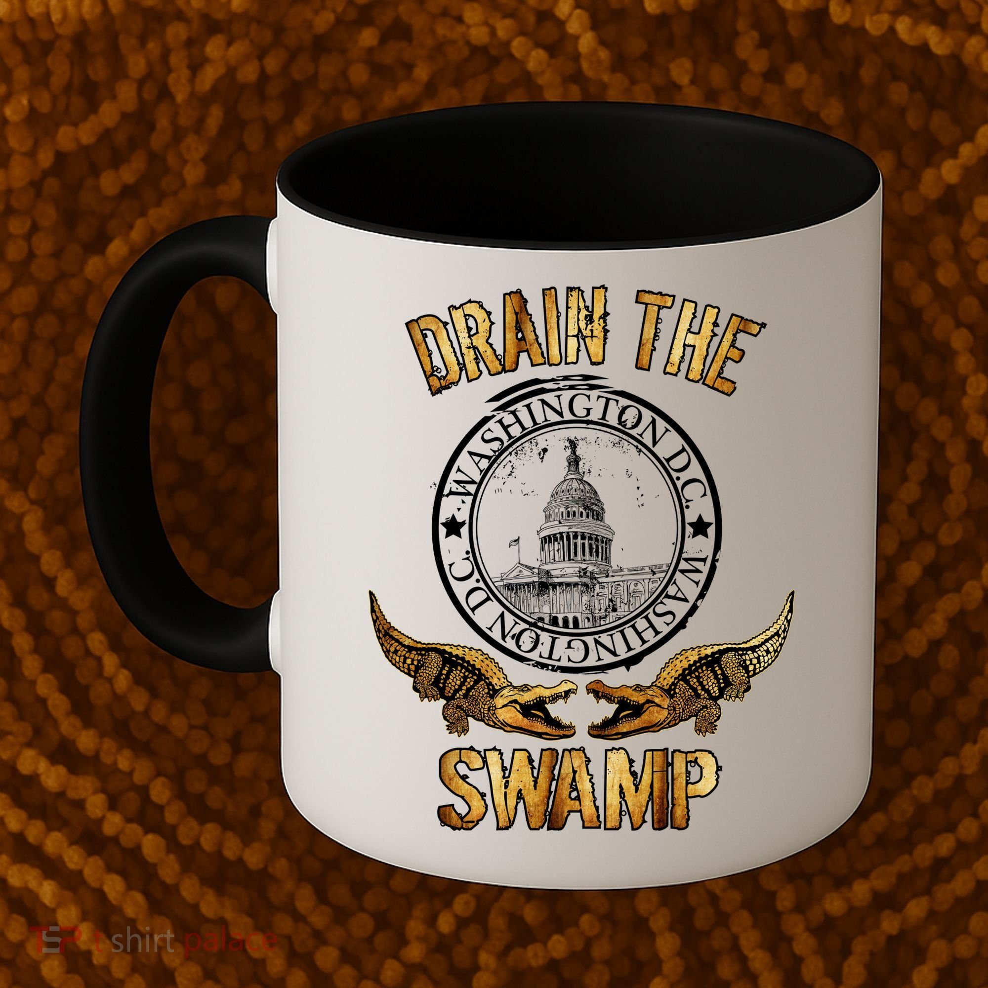 Drain The Swamp Washington DC Alligator Logo Trump Coffee Mug