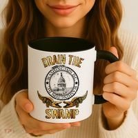 Drain The Swamp Washington DC Alligator Logo Trump Coffee Mug thumb 3