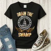 Drain The Swamp Washington DC Alligator Logo Trump Women's T-Shirt thumb 3