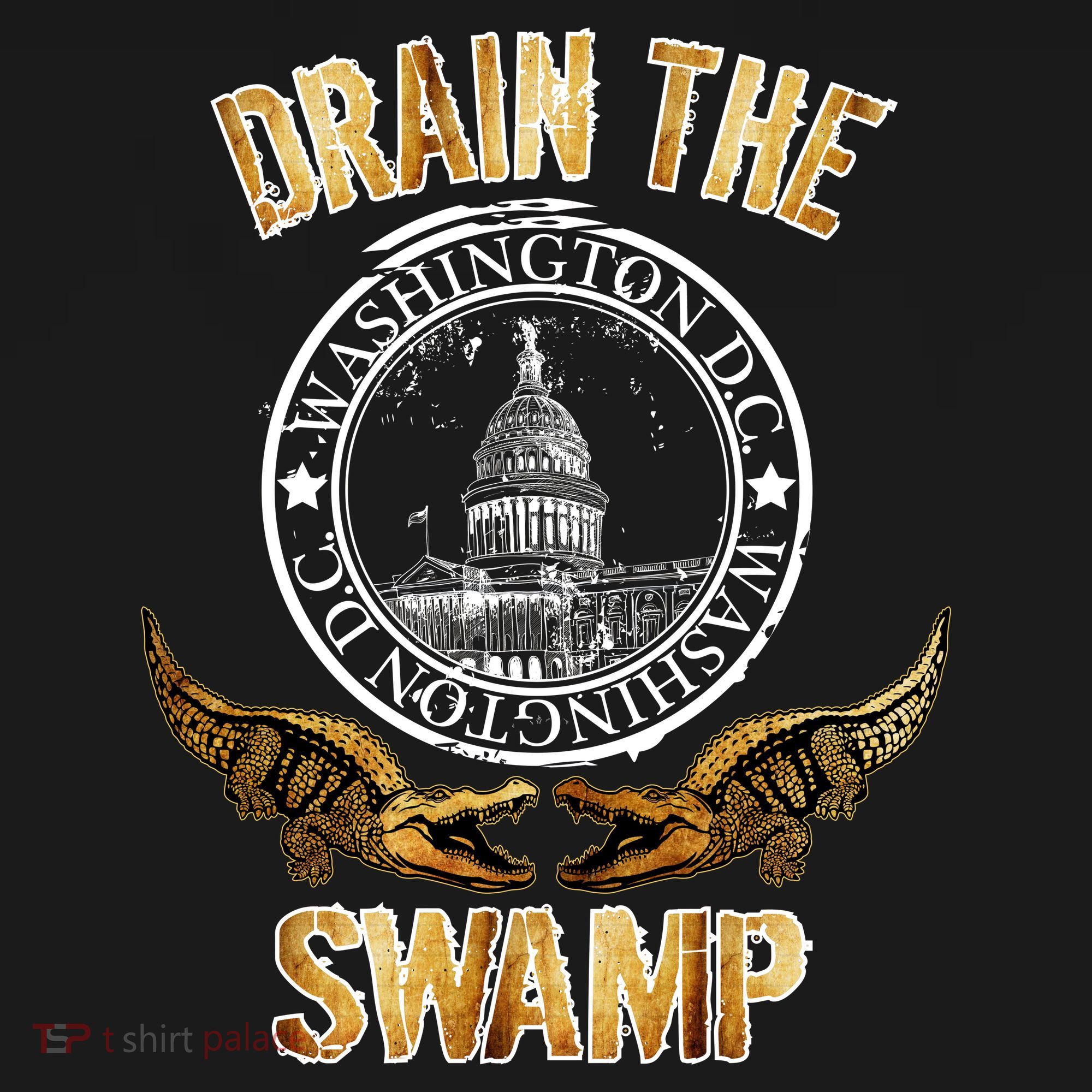 Drain The Swamp Washington DC Alligator Logo Trump Kids Sweatshirt