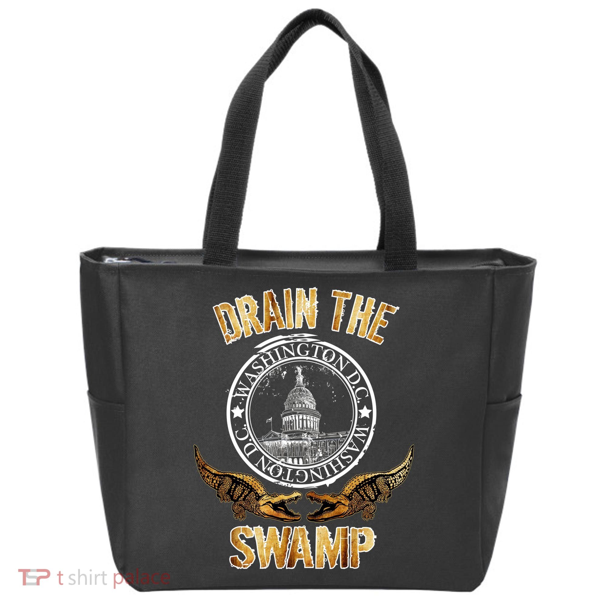 Drain The Swamp Washington DC Alligator Logo Trump Tote Bag