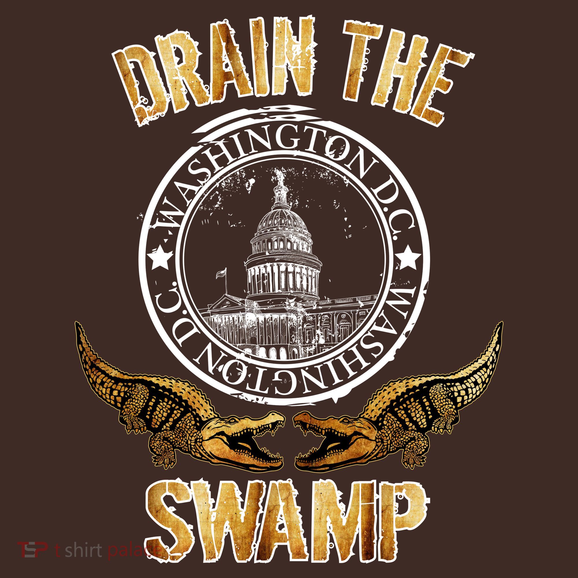 Drain The Swamp Washington DC Alligator Logo Trump Coaster