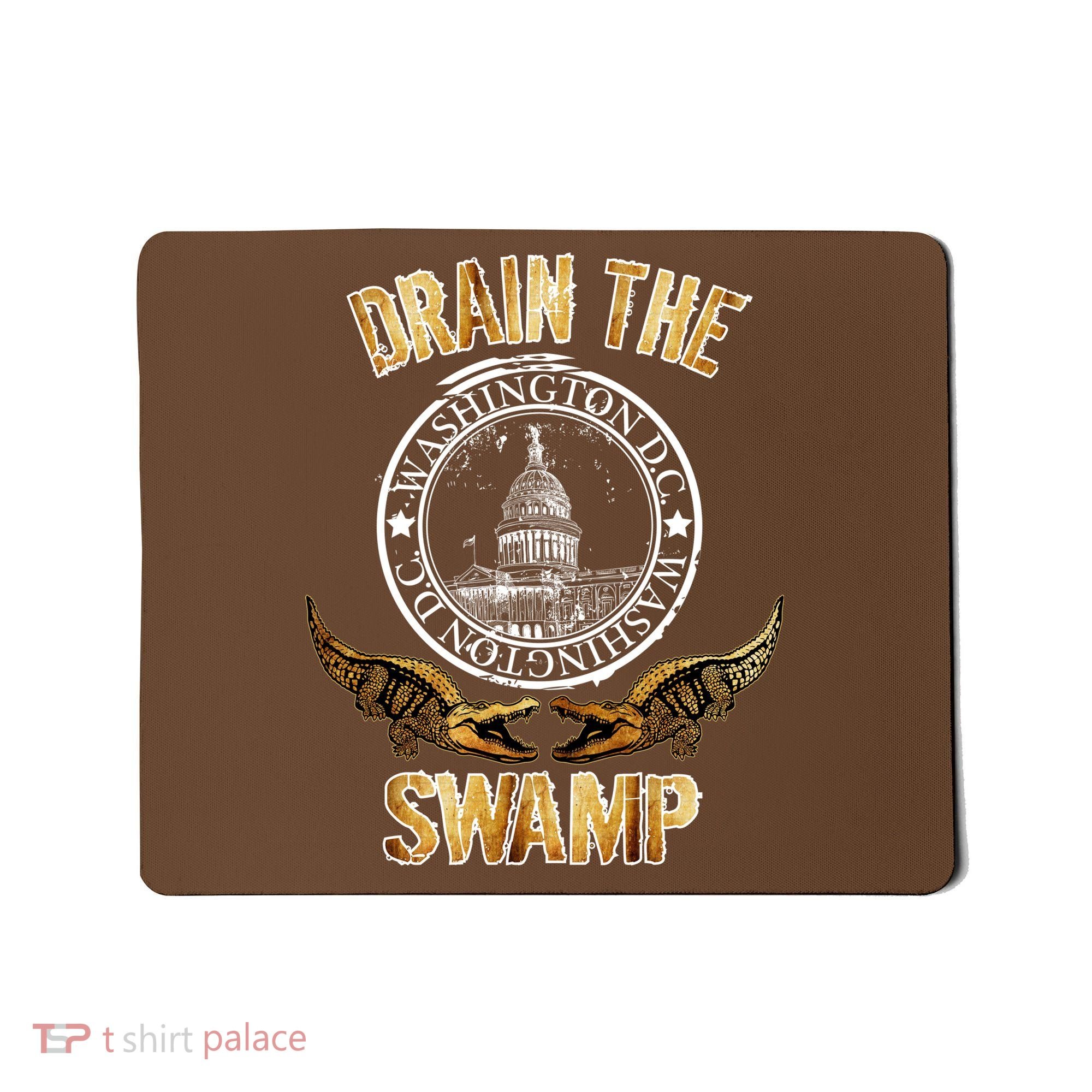 Drain The Swamp Washington DC Alligator Logo Trump Mousepad