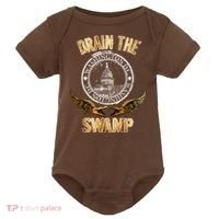 Drain The Swamp Washington DC Alligator Logo Trump Baby Bodysuit thumb 0