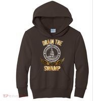 Drain The Swamp Washington DC Alligator Logo Trump Kids Hoodie thumb 0