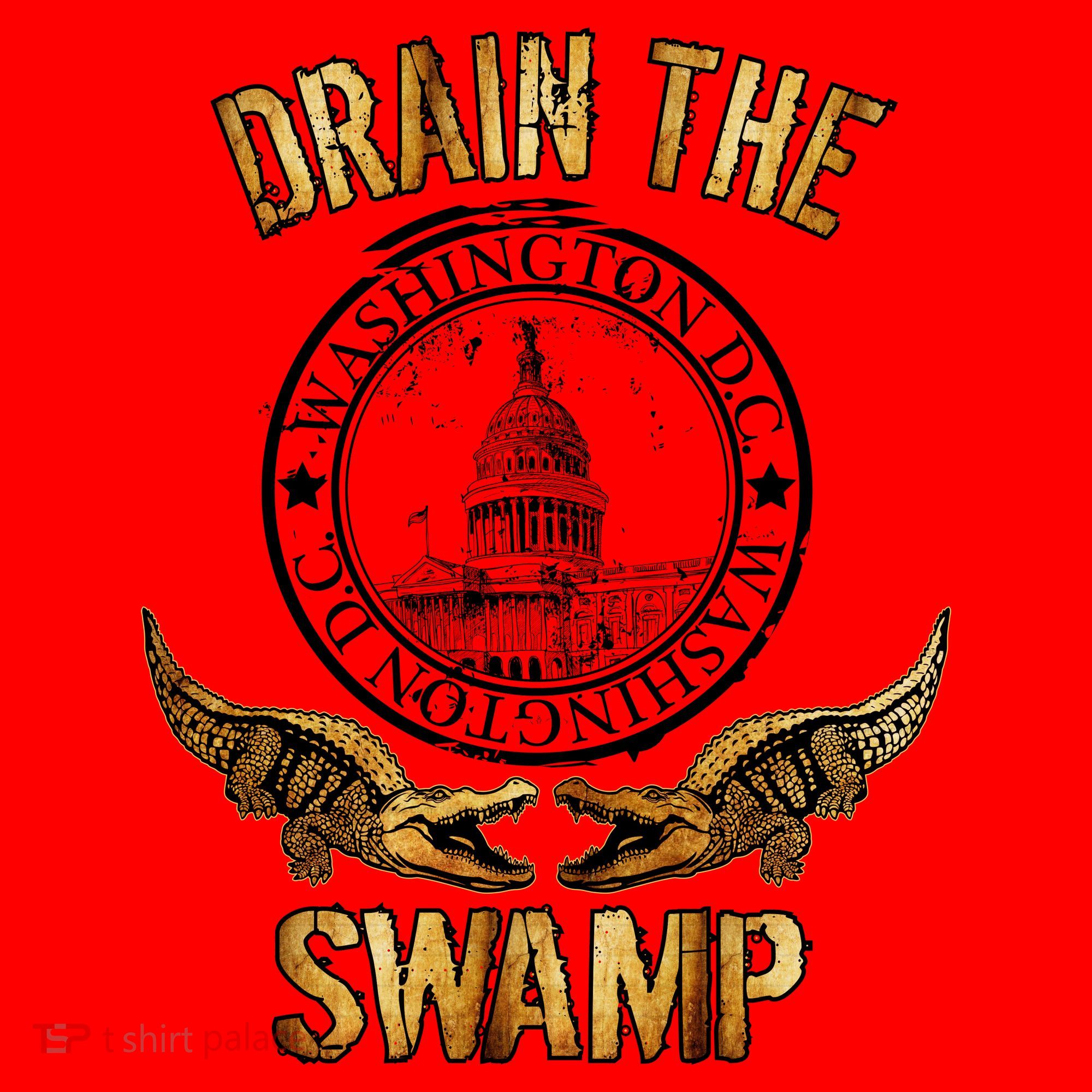 Drain The Swamp Washington DC Alligator Logo Trump Santa Hat