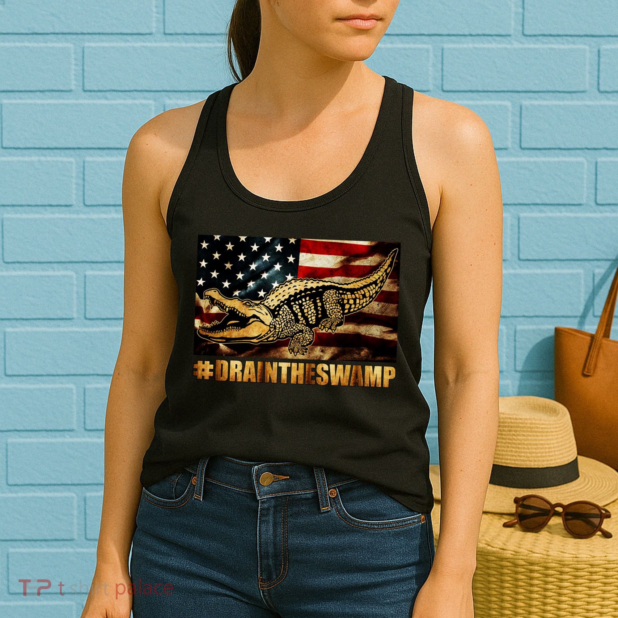 Drain The Swamp Washington DC Donald Trump President Women's Tank Top