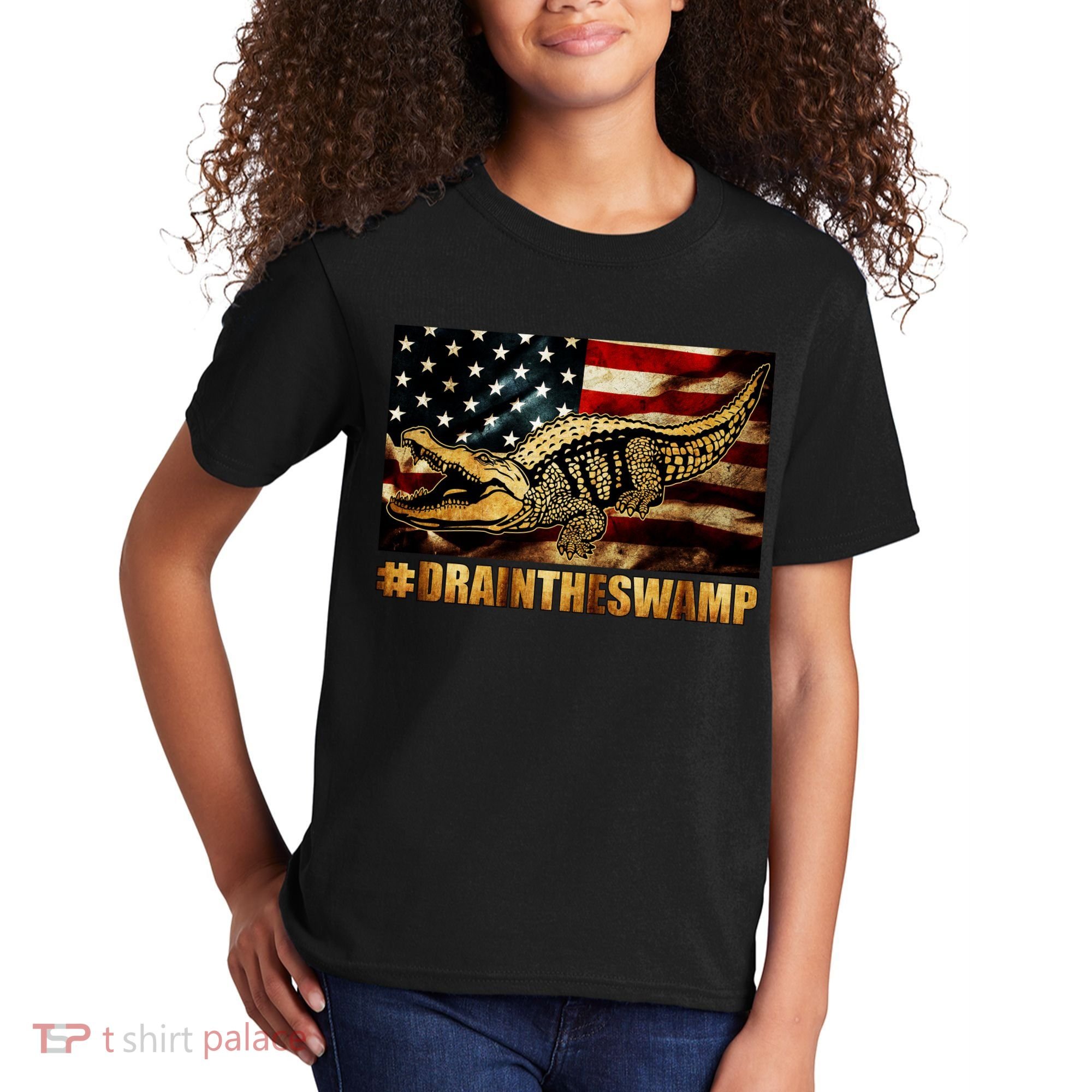 Drain The Swamp Washington DC Donald Trump President Kids T-Shirt