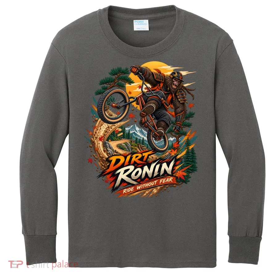 DIRT RONIN – Bigfoot Samurai BMX Warrior Kids Long Sleeve Shirt