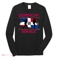 Dominican Republic Baseball Dominican Flag Long Sleeve Shirt thumb 0