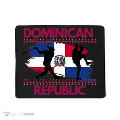 Dominican Republic Baseball Dominican Flag Mousepad