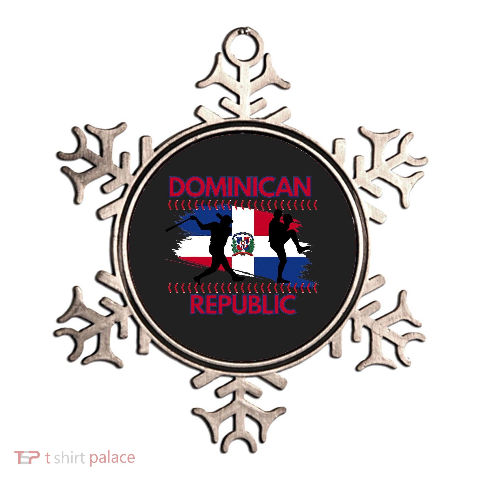Dominican Republic Baseball Dominican Flag Ornament