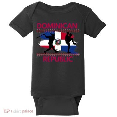 Dominican Republic Baseball Dominican Flag Baby Bodysuit