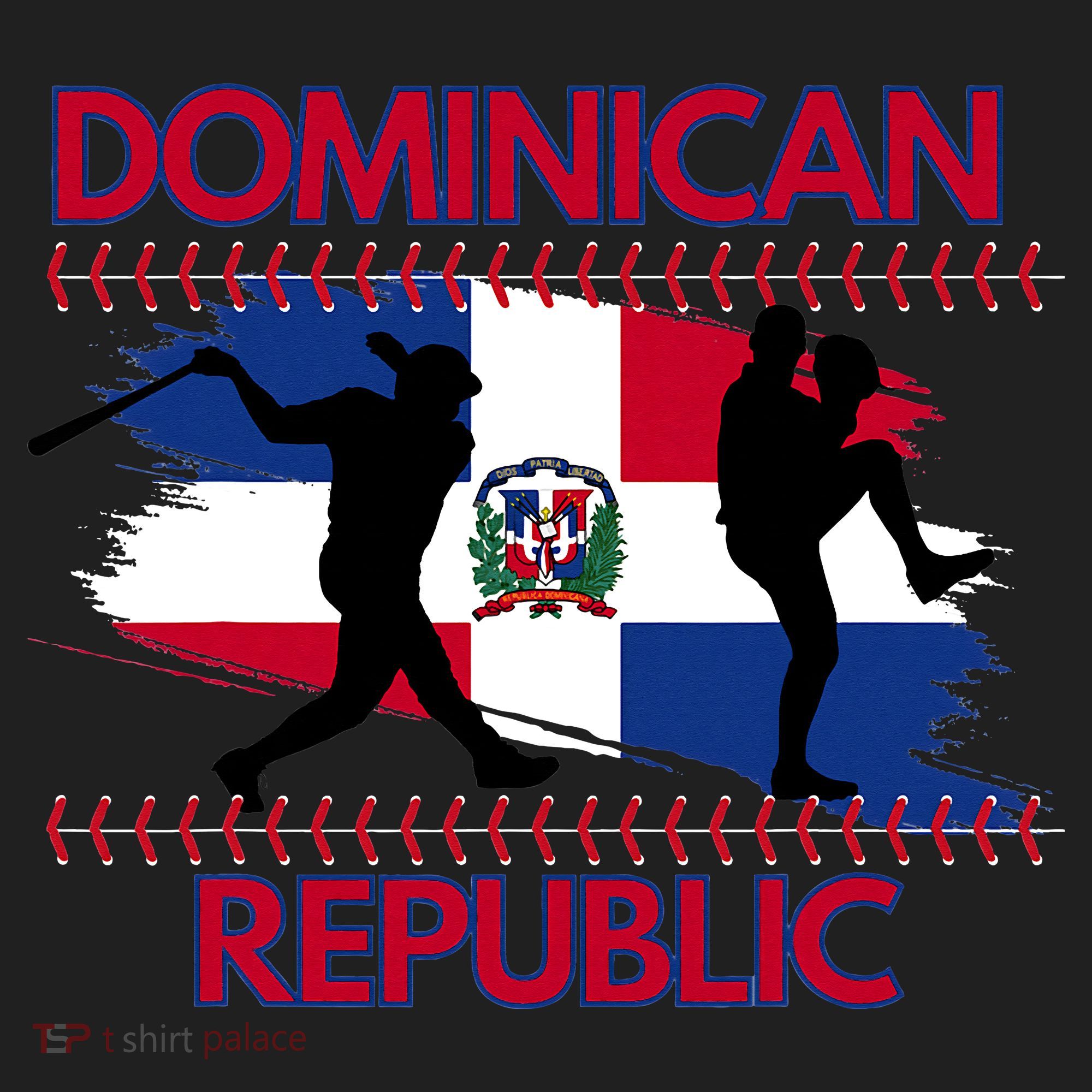 Dominican Republic Baseball Dominican Flag Golf Towel