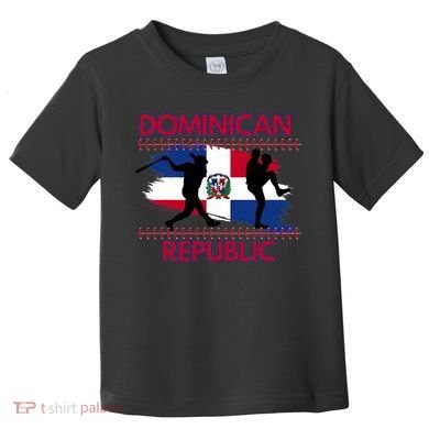 Dominican Republic Baseball Dominican Flag Toddler T-Shirt