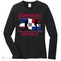 Dominican Republic Baseball Dominican Flag Women's Long Sleeve Shirt thumb 0