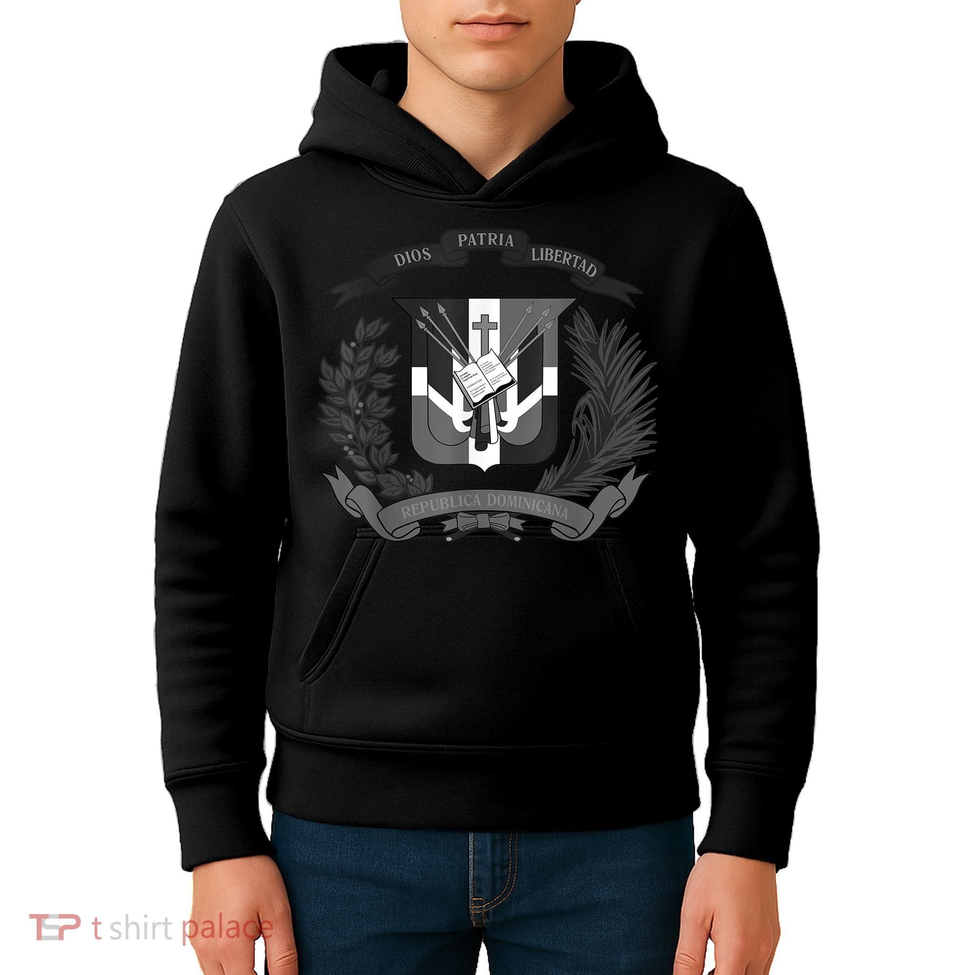 Dominican Republic Coat Of Arms Kids Hoodie