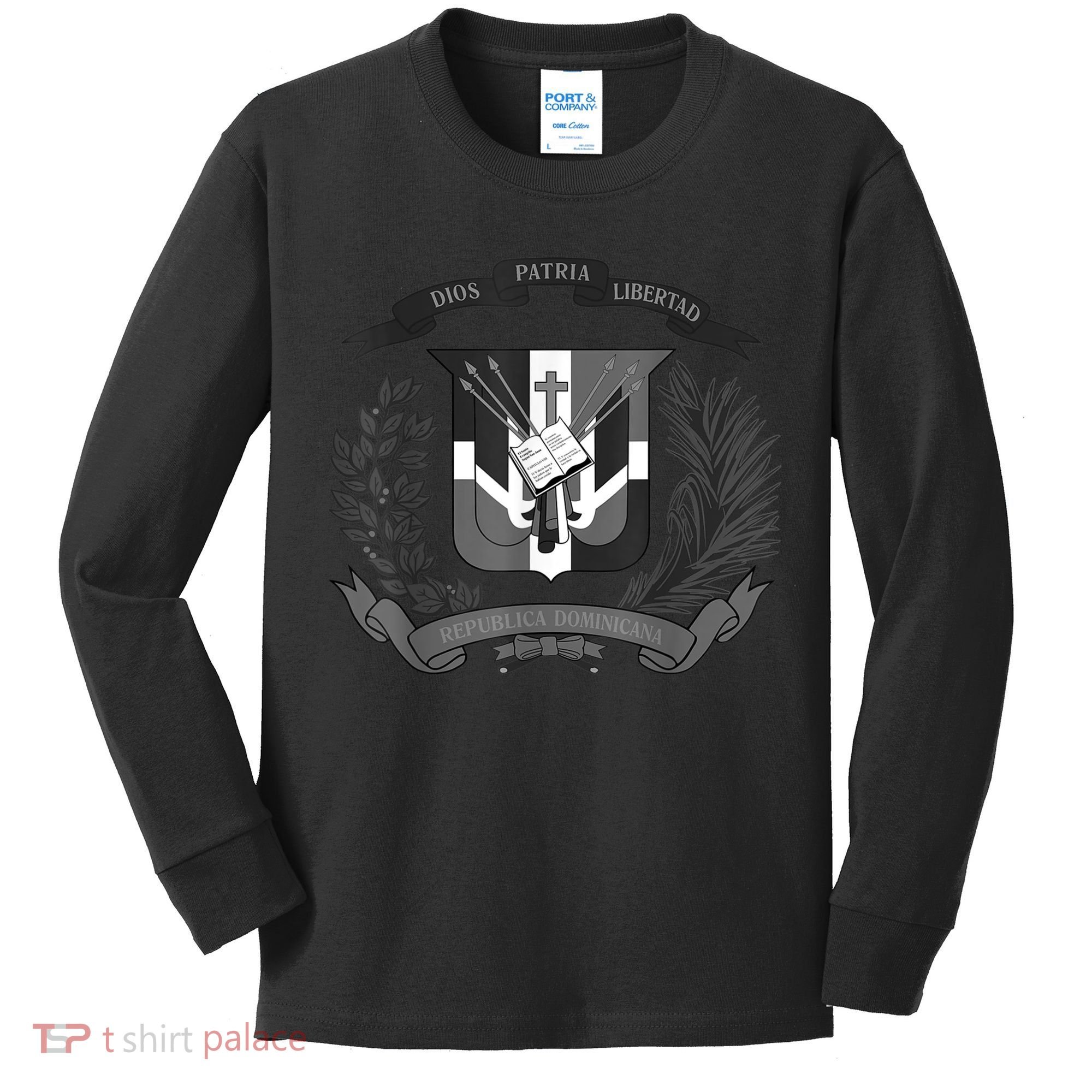 Dominican Republic Coat Of Arms Kids Long Sleeve Shirt