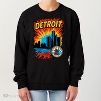 Detroit Retro Comic Style Women's Sweatshirt thumb 0