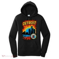 Detroit Retro Comic Style Women's Hoodie thumb 0